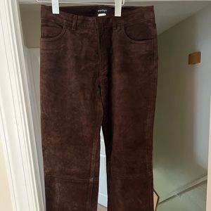 Vintage 100% leather chocolate brown pants - from the 80s